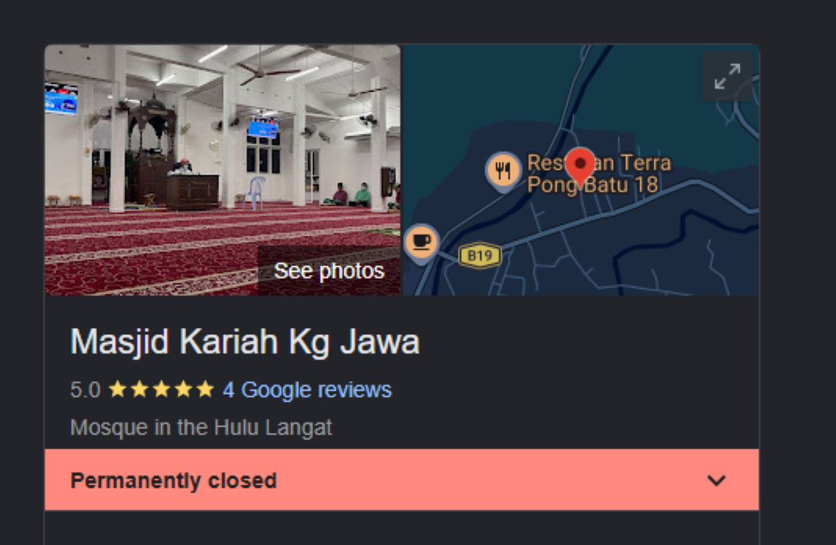 MASJID KARIAH KAMPUNG JAWA in Selangor
