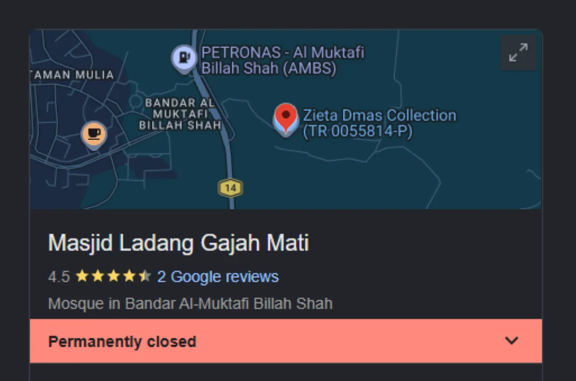 MASJID LADANG GAJAH MATI, Terengganu