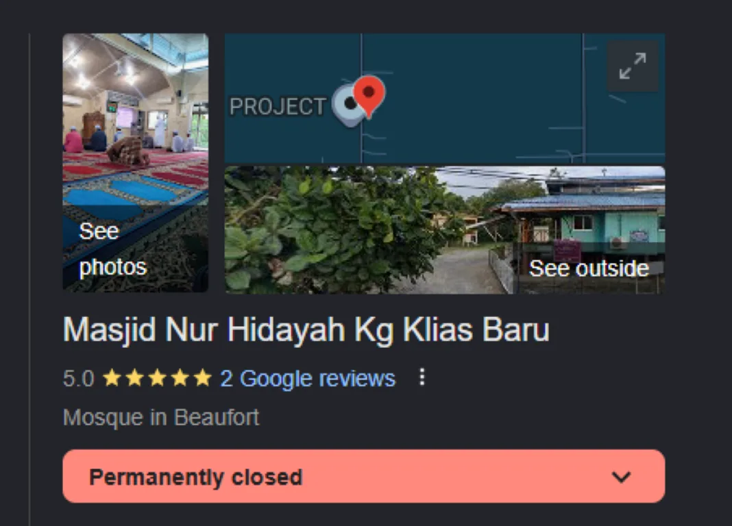 MASJID NUR HIDAYAH KG KLIAS BARU BT.54, Sabah