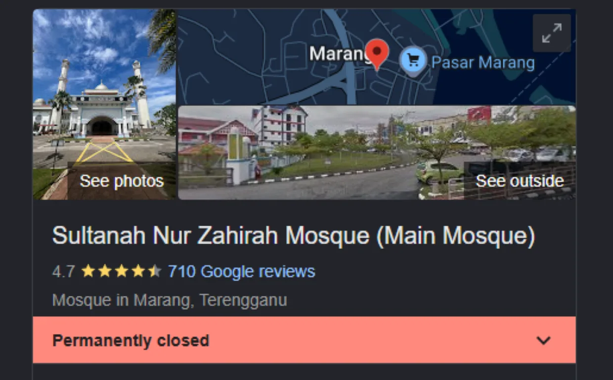 MASJID SULTANAH NUR ZAHIRAH (KERAJAAN), Terengganu