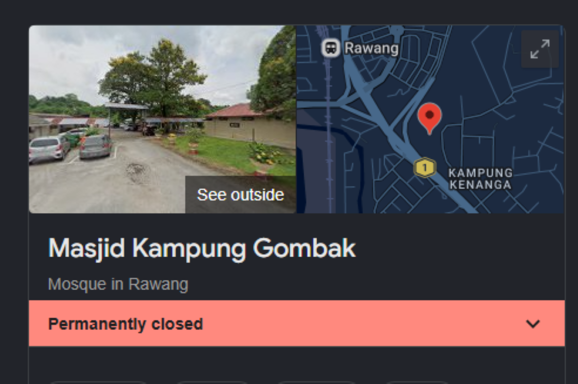 MASJID KAMPUNG GOMBAK in Selangor