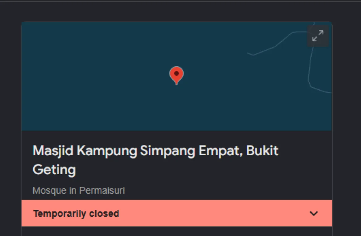 MASJID KAMPUNG SIMPANG EMPAT, BUKIT GETING, Terengganu