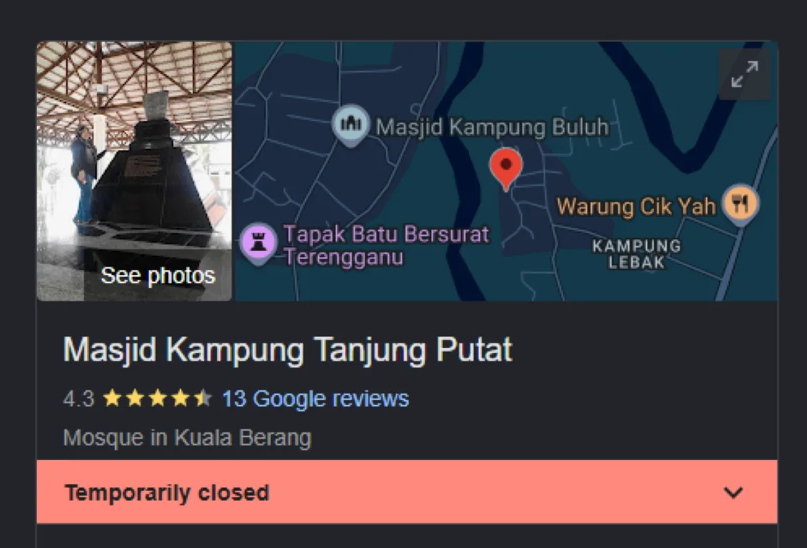 MASJID KAMPUNG TANJUNG PUTAT, Terengganu
